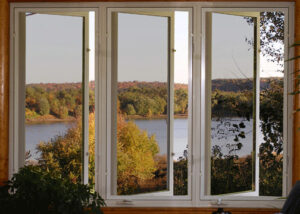 Picture of vinyl replacement windows installed in a home.