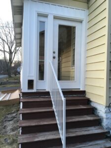 Exterior door that was recently installed on a home.